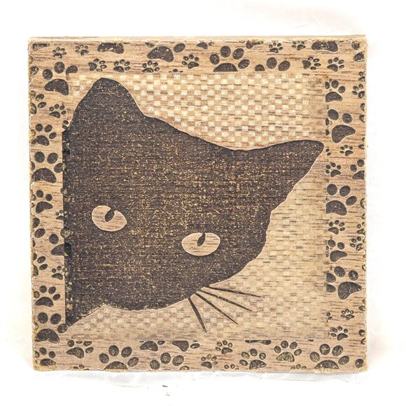 Coaster - Peeking Cat - Picture 1 of 5